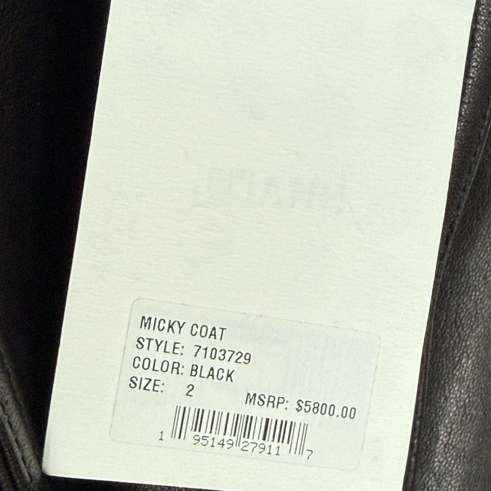 KHAITE Micky Coat Dark Brown/Black Leather Jacket - Picture 4 of 6